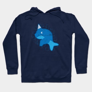 Narwhal Blue Horned Whale Hoodie